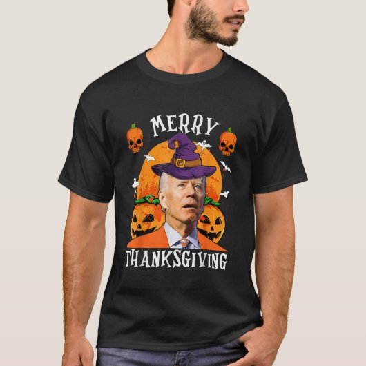 Biden Verward Spooky Voor Halloween 2023 Merry Tha T-shirt (Voorkant)
