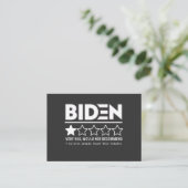 Biden Very Bad Would Not Recommend T-Shirt Visitekaartje (Staand voorkant)