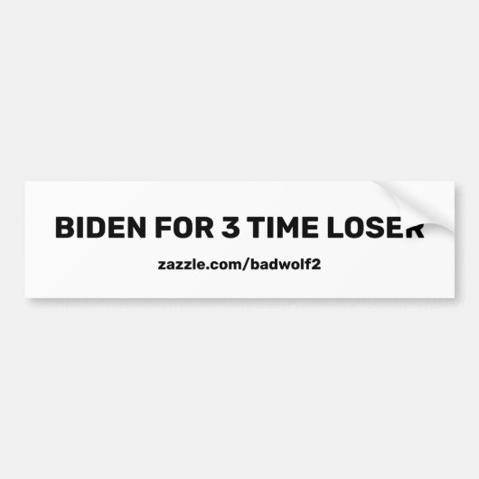 Biden voor 3-voudige einddatum bumpersticker (Voorkant)