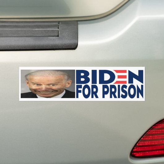 Biden voor Gevangenisfoto | Anti Joe Biden Bumpersticker (Op auto)