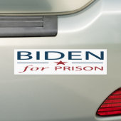 Biden voor gevangenisstraf | Anti Joe Biden | Slog Bumpersticker (Op auto)