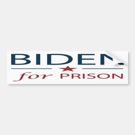Biden voor gevangenisstraf | Anti Joe Biden | Slog Bumpersticker (Voorkant)