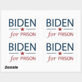 Biden voor gevangenisstraf | Anti Joe Biden | Slog Rechthoekige Sticker (Vel)