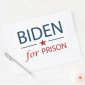 Biden voor gevangenisstraf | Anti Joe Biden | Slog Rechthoekige Sticker (Envelop)