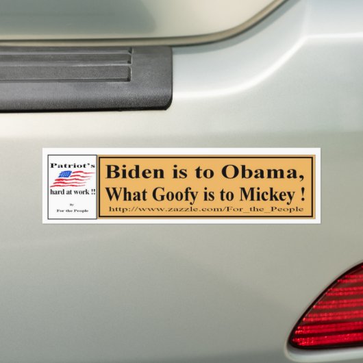 Biden voor Obama Y Bumpersticker (Op auto)
