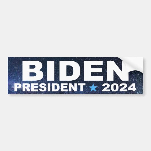 Biden voor President 2024-stervelbumper sticker (Voorkant)