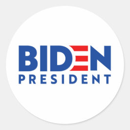 Biden voor President Blue en Red Slogan, ZSSG Ronde Sticker