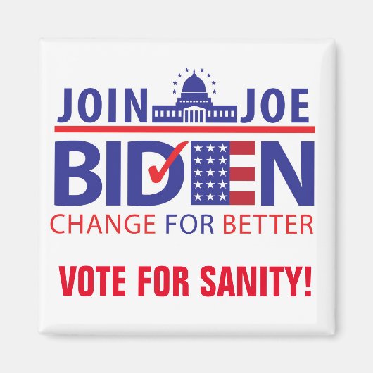 BIDEN VOOR PRESIDENT! MAGNEET (Voorkant)