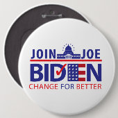 BIDEN VOOR PRESIDENT! RONDE BUTTON 6,0 CM (Voorkant /achterkant)