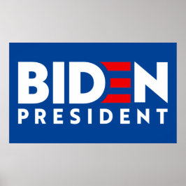 Biden voor President White & Red Text Slogan, ZSSG Poster