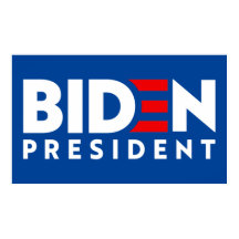 Biden voor president Wit & Rode tekst slogan, ZSSG