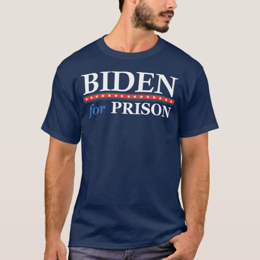 BIDEN VOOR PRISON | Anti Joe Biden T-Shirt (Voorkant)