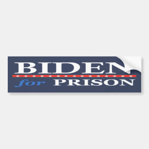 BIDEN VOOR PRISON Banner Bumpersticker
