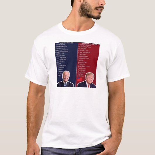 BIDEN vs TRUMP T-shirt (Voorkant)