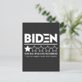 Biden Zeer slecht zou T-Shirt niet aanbevelen Feestdagenkaart (Staand voorkant)