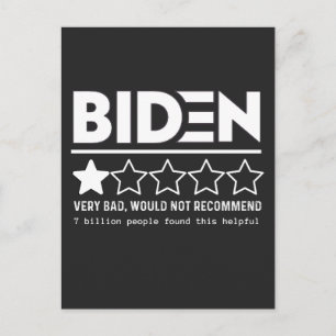 Biden Zeer slecht zou T-Shirt niet aanbevelen Feestdagenkaart
