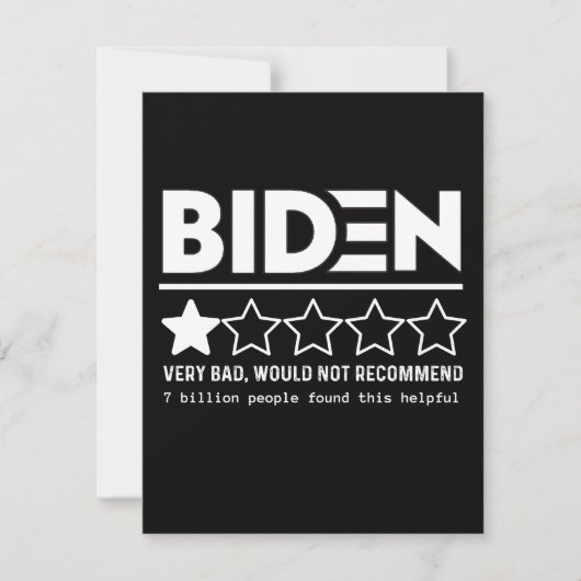 Biden Zeer slecht zou T-Shirt niet aanbevelen Save The Date (Voorkant)