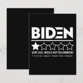 Biden Zeer slecht zou T-Shirt niet aanbevelen Save The Date (Voorkant / Achterkant)