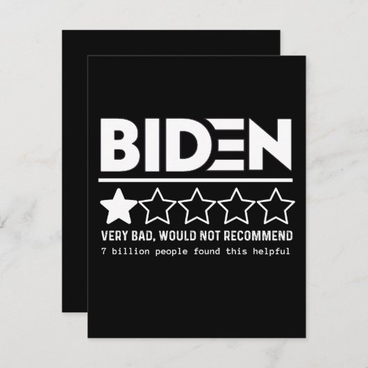 Biden Zeer slecht zou T-Shirt niet aanbevelen Save The Date (Voorkant / Achterkant)