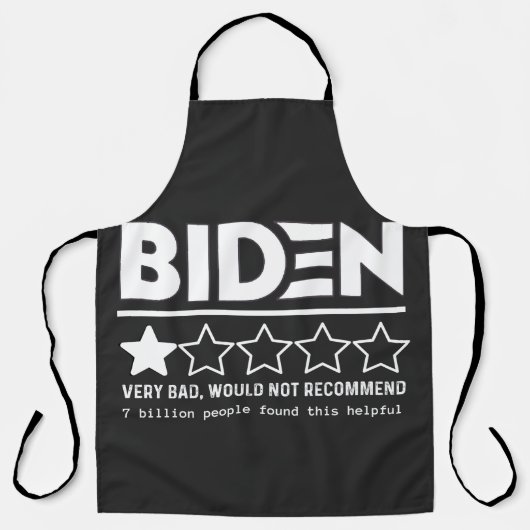 Biden Zeer slecht zou T-Shirt niet aanbevelen Schort (Voorkant)