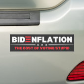 Bidenflatie de kosten van het stemmen tegen een st bumpersticker (Op auto)