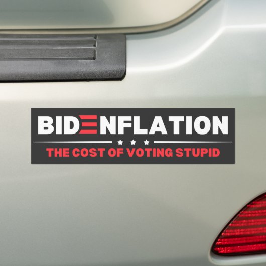 Bidenflatie de kosten van het stemmen tegen een st bumpersticker (Op auto)