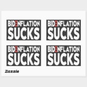 BIDENFLATIE SUCKS Anti Joe Biden Inflation Rechthoekige Sticker (Vel)