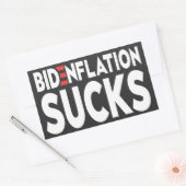 BIDENFLATIE SUCKS Anti Joe Biden Inflation Rechthoekige Sticker (Envelop)