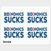 Bidenomics is waardeloos rechthoekige sticker (Vel)