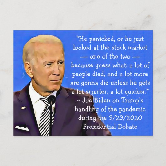 Biden's citaten over Trump's Push for Violence Briefkaart (Voorkant)