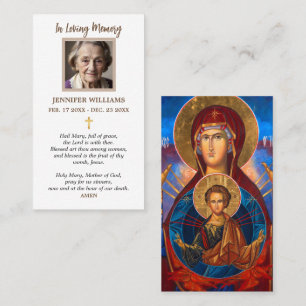 Bidkaart Madonna & Kind Russische Byzantijnse Icoo Visitekaartje
