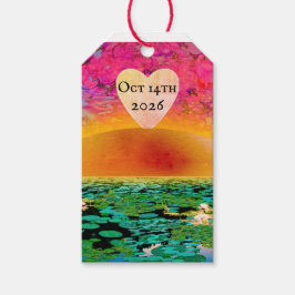 BIDMANTEL BIJ ZONSONDERGANG CADEAULABEL