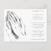 Bidshanden, ik bid dat ik een getuige zal zijn als briefkaart (Voorkant)