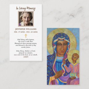Bidskaart Modern Religieuze Kunst icoon van de Maa Visitekaartje