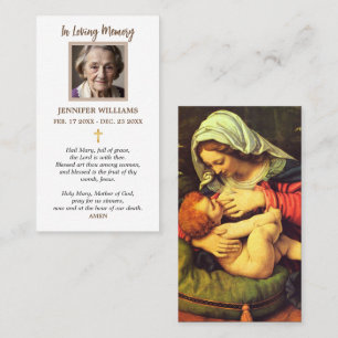 Bidskaarten Madonna en Kind door Andrea Solario Visitekaartje