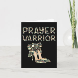 Bidsoldaat Camo hoge hakken boog geloof God Jezus Kaart