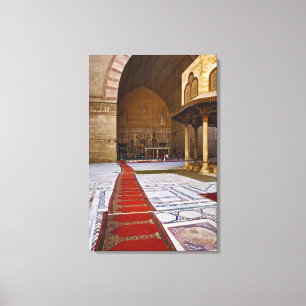 Bidsportmatten die naar de islamitische moskee lei canvas afdruk