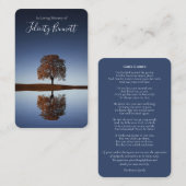 Bidsprenskaarten | Mooie Reflectie Deluxe Visitekaartje (Voorkant / Achterkant)