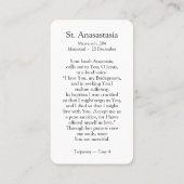 Bidsprenskaarten | St. Anastasia Visitekaartje (Achterkant)