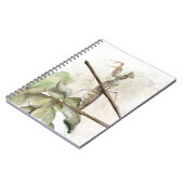 Bidsprinkhaan aquarel notitieboek (Linkerzijde)