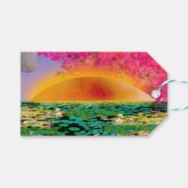 BIDSPRINKHAAN BIJ ZONSONDERGANG CADEAULABEL