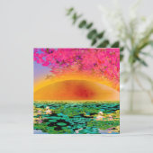 BIDSPRINKHAAN BIJ ZONSONDERGANG KAART (Staand voorkant)