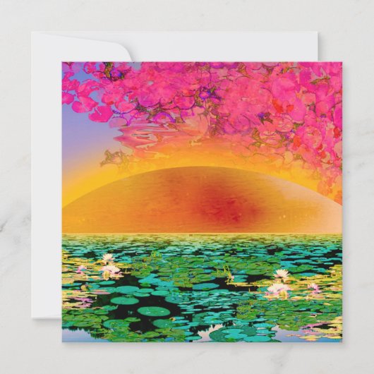 BIDSPRINKHAAN BIJ ZONSONDERGANG KAART (Voorkant)