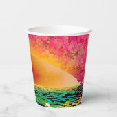 BIDSPRINKHAAN BIJ ZONSONDERGANG PAPIEREN BEKERS (Achterkant)