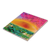 BIDSPRINKHAAN BIJ ZONSONDERGANG TEGELTJE (Zijkant)