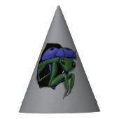 bidsprinkhaan die gaatje uitkijkt feesthoedjes (Voorkant)