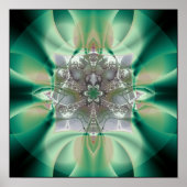 bidsprinkhaan : ethiek blauwdruk poster (Voorkant)