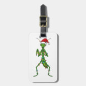 Bidsprinkhaan Kerst Vakantie Insect Bagagelabel (Voorkant verticaal)