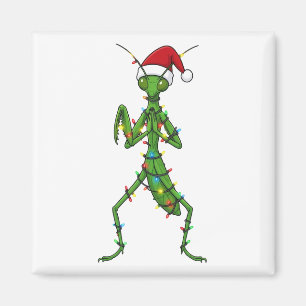 Bidsprinkhaan Kerst Vakantie Insect Magneet