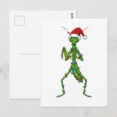 Bidsprinkhaan Kerstvakantie Insect Briefkaart (Voorkant / Achterkant)
